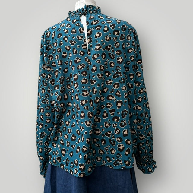 made in italy / high necked romantic leopard print blouse / 14 (3909214240468180267)