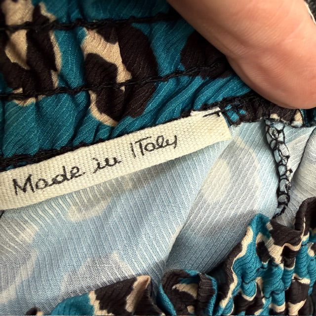 made in italy / high necked romantic leopard print blouse / 14 (3909214242260722337)