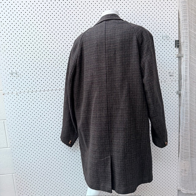 1960s vintage / tweed wool car coat / thorndale by newsome / L (3909214288079348651)