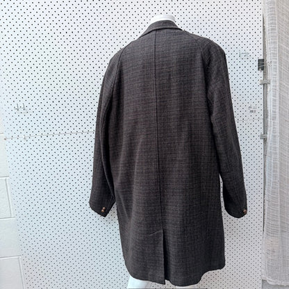 1960s vintage / tweed wool car coat / thorndale by newsome / L (3909214288079348651)