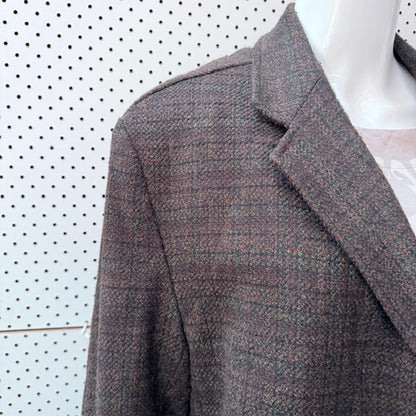1960s vintage / tweed wool car coat / thorndale by newsome / L (3909214289919073371)