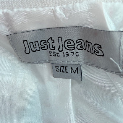 just jeans / white padded bomber jacket / m (3909214307628230266)