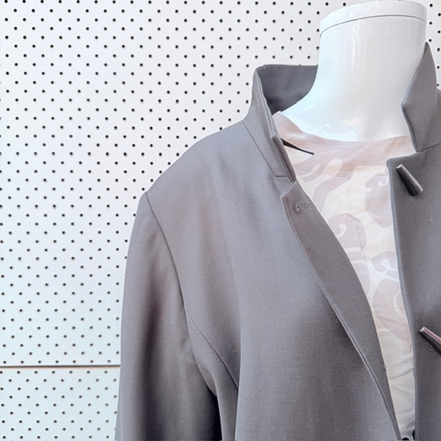 JANE DANIELS / khaki wool blazer / 16 (3909214332854841355)