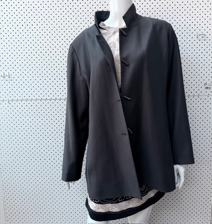 JANE DANIELS / khaki wool blazer / 16 (3909226013599967372)