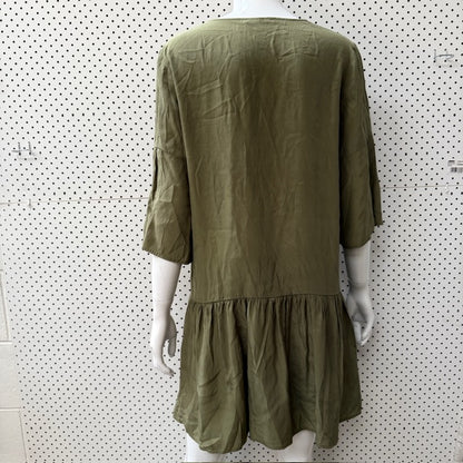 FATE / green silk dress / s (3909293991953664970)