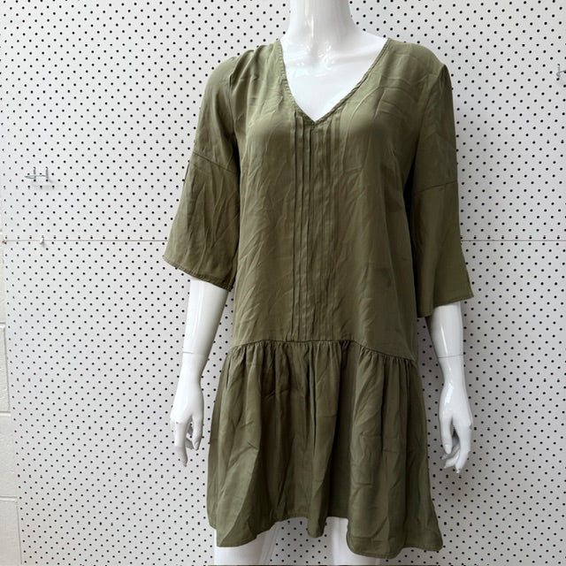 FATE / green silk dress / s (3909293998170951989)