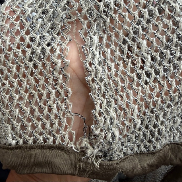 y2k vintage / PHILOSOPHY / open weave knit jumper / 16 (3909294044923694652)