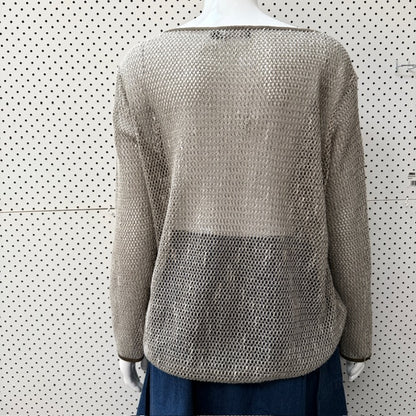 y2k vintage / PHILOSOPHY / open weave knit jumper / 16 (3909294048888833440)