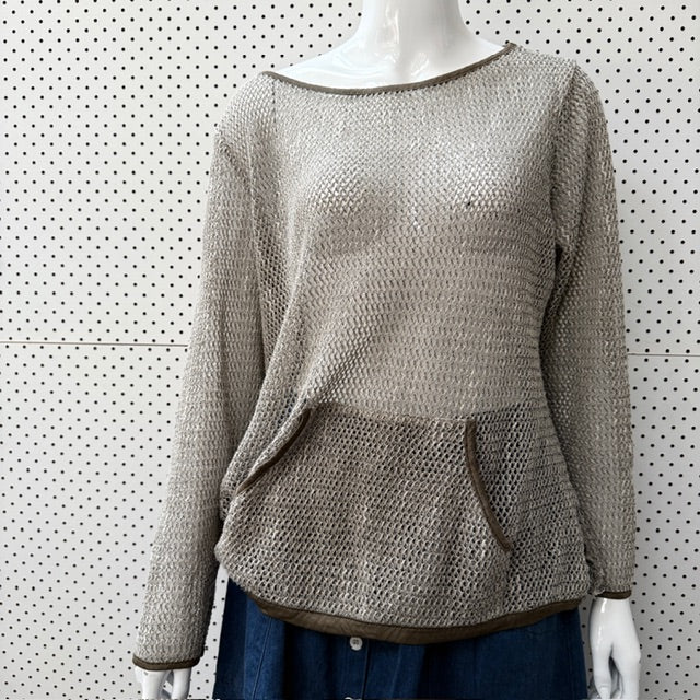 y2k vintage / PHILOSOPHY / open weave knit jumper / 16 (3909294057722378854)