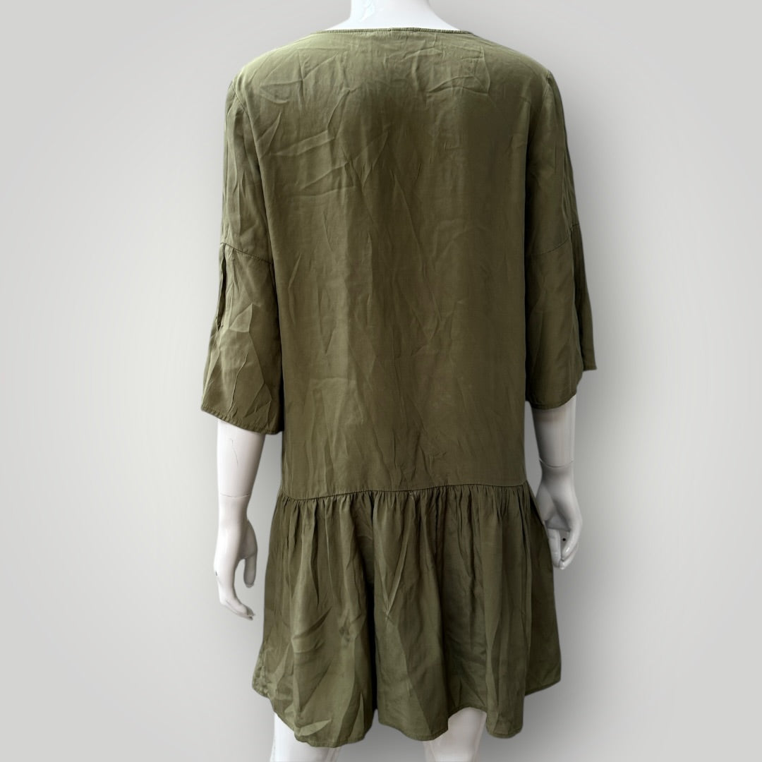 FATE / green silk dress / s (3909294527400570428)