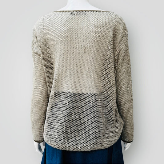 y2k vintage / PHILOSOPHY / open weave knit jumper / 16 (3909314183215375927)