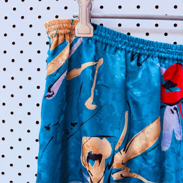 1980s vintage / CHIQUE BY MARNELLA / patterned skirt / m (3909391275167582008)