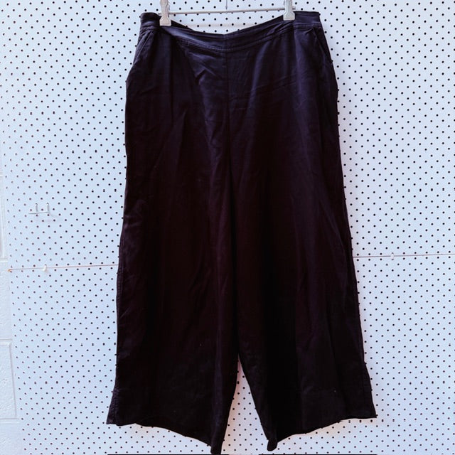 MAX / wide legged pants / glossy black / 16 (3909391320250907155)