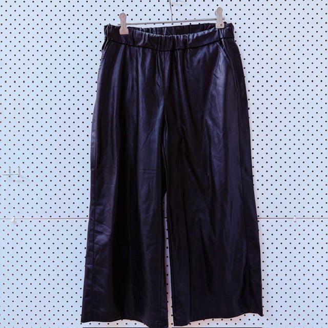 NOISY MAY / vegan leather culottes / m (3909391424995189396)