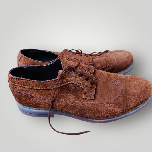 TED BAKER LONDON / brown suede oxford shoes / 11 (3909392332423967747)