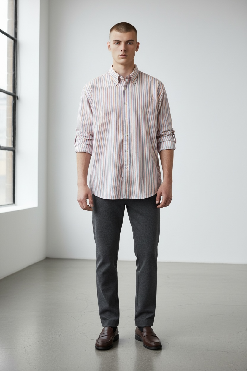 PAUL SMITH / striped shirt / 18 (L/XL) (3909393081901905119)