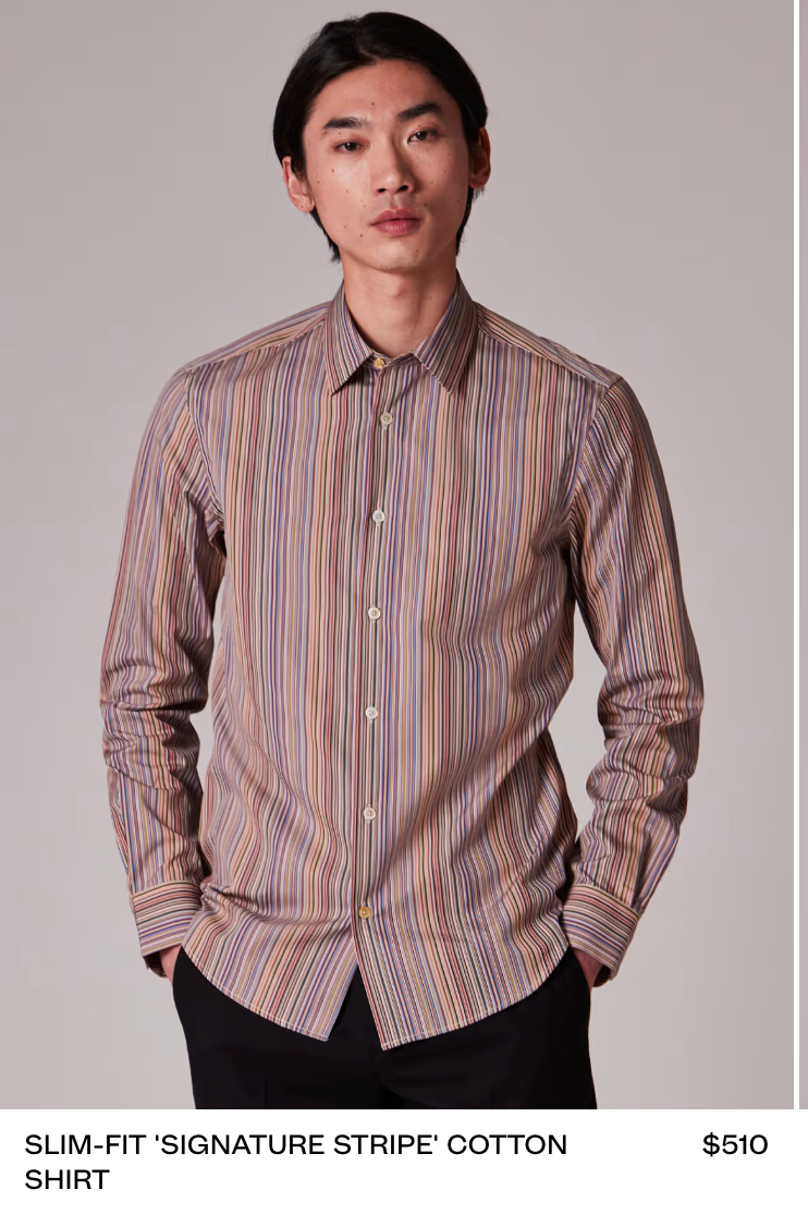 PAUL SMITH / striped shirt / 18 (L/XL) (3909395152774901210)