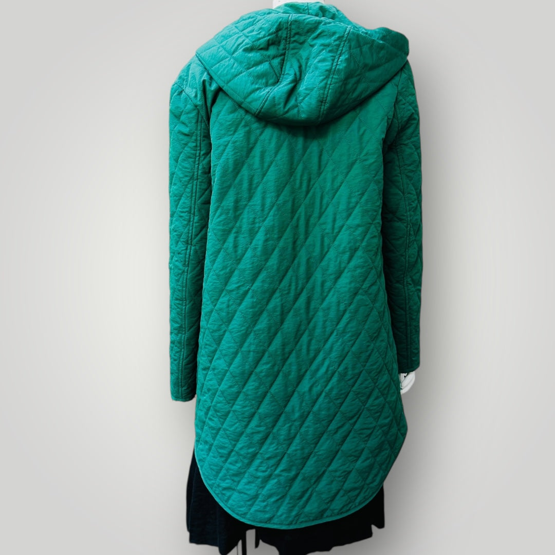 KATE SYLVESTER / green quilted parka / s (3910510435452461342)