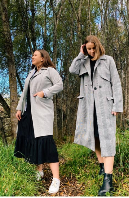 KILT / 'millie' coat / made in nz / L/XL (3910588792890848260)