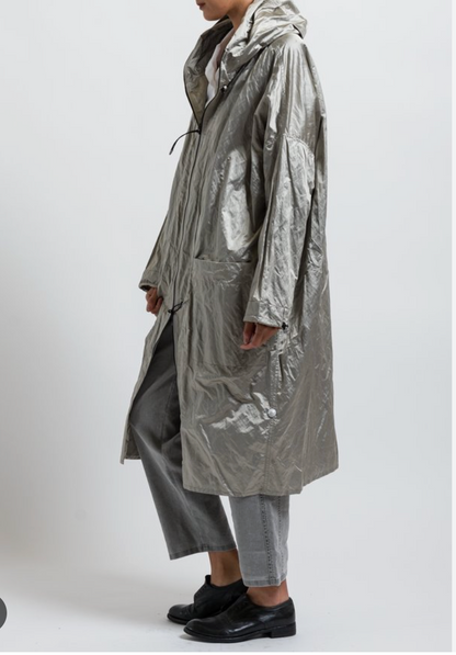 silver / black reversible coat / M (3910591730414680066)