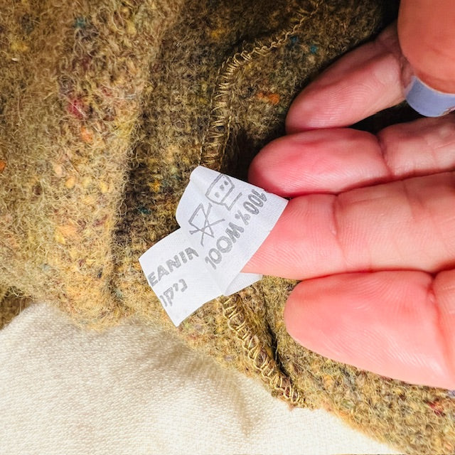 1960s vintage / tweed wool / bush shirt jacket / M (3910606682028875517)