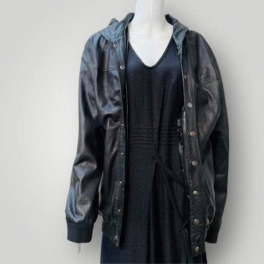 FEDERATION / hooded leather jacket / butter soft / L (3910607118380051403)