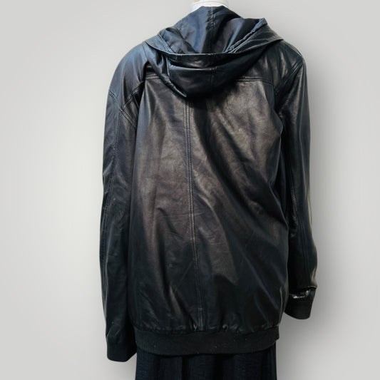 FEDERATION / hooded leather jacket / butter soft / L (3910607120205509518)