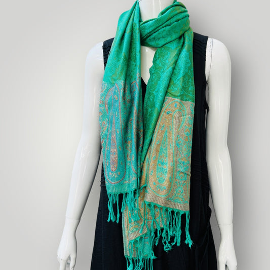 green PASHMINA scarf (3910607164949450558)