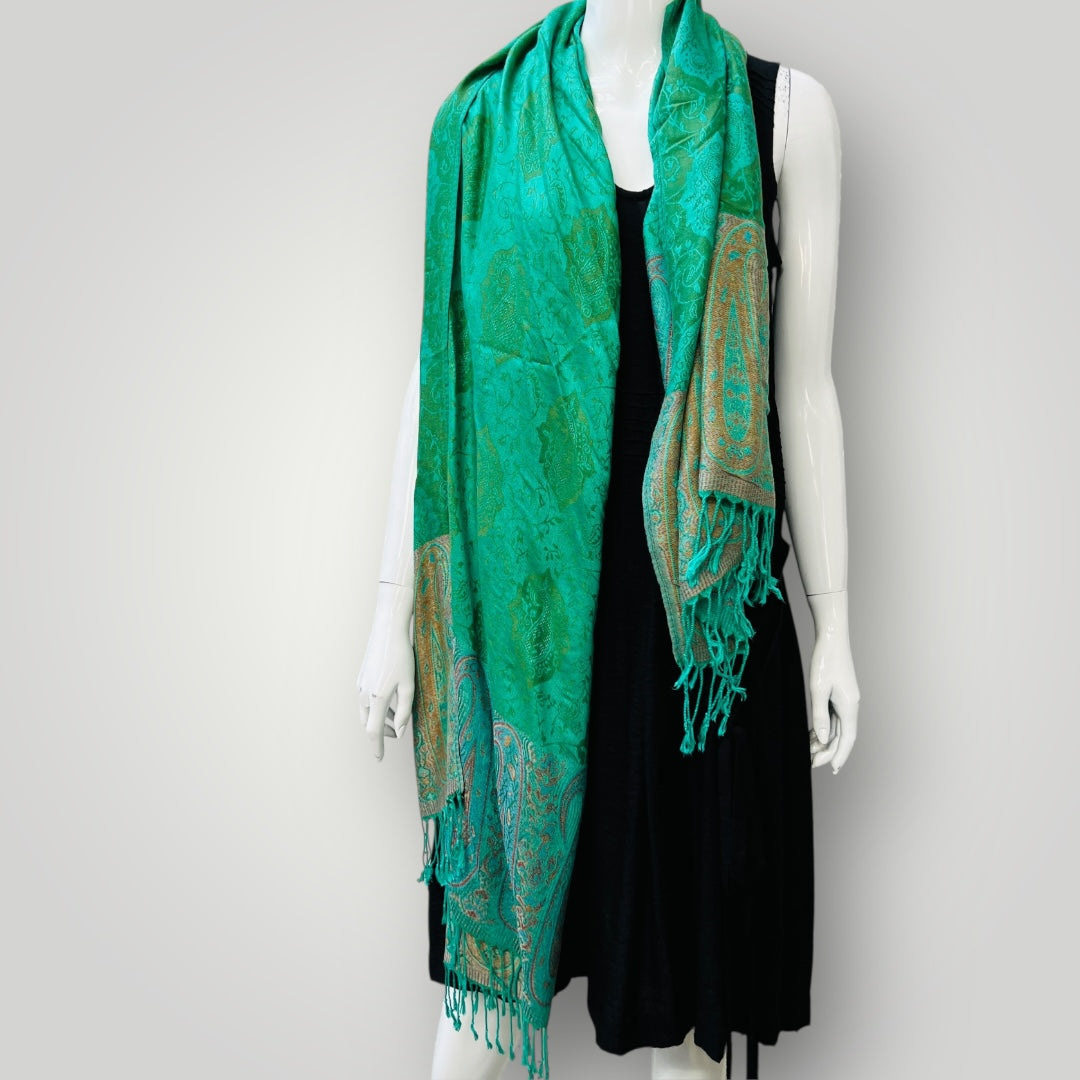 green PASHMINA scarf (3910607166781486197)