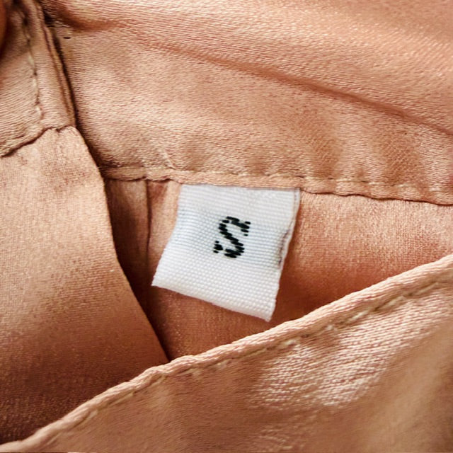 silk / pink pants with long front split  / s (3911148870922207420)