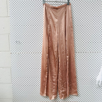 silk / pink pants with long front split  / s (3911148874279713719)