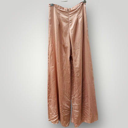 silk / pink pants with long front split  / s (3911149143718521440)