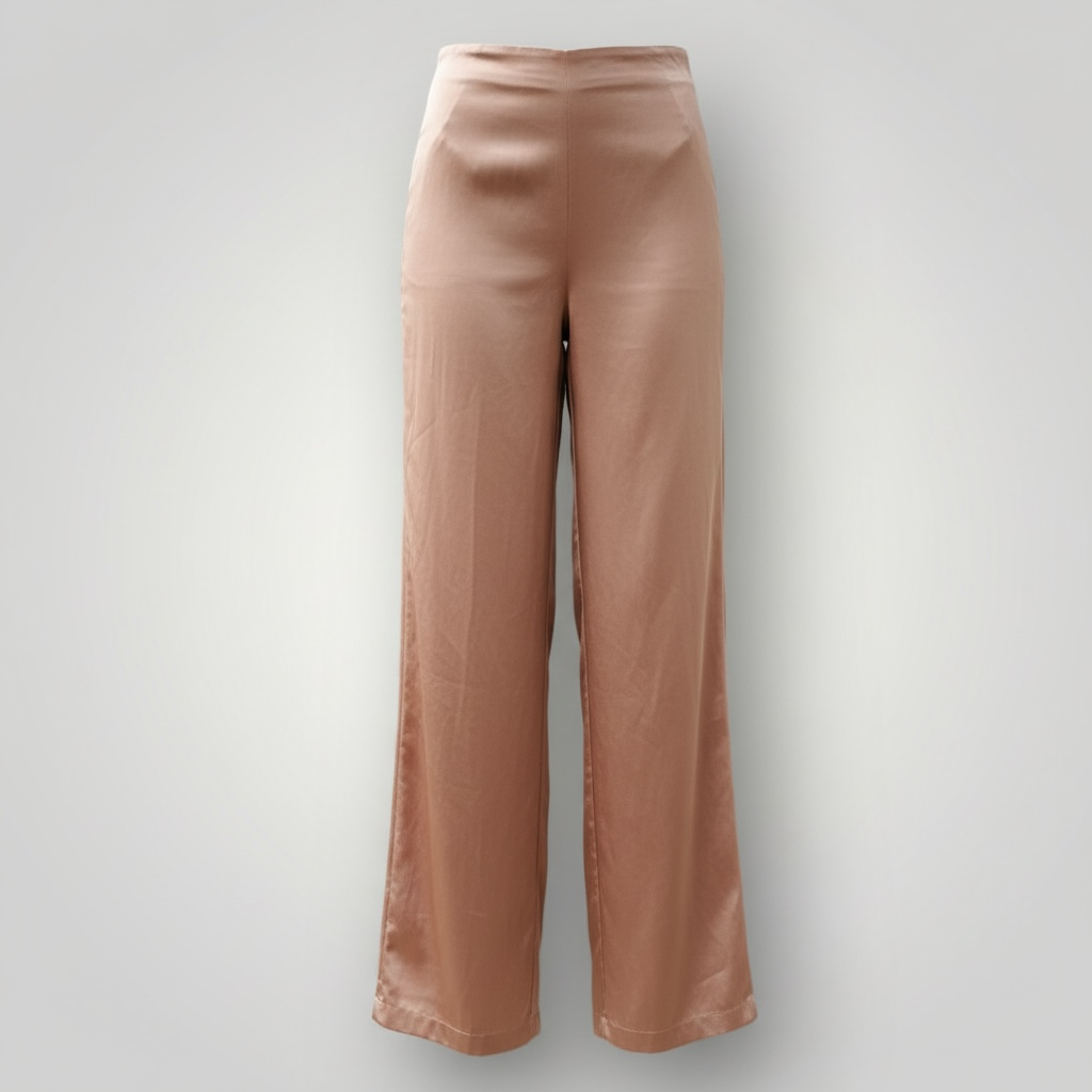 silk / pink pants with long front split  / s (3911196651901186076)