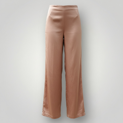 silk / pink pants with long front split  / s (3911196651901186076)