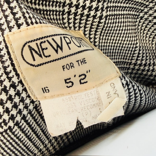 1980s vintage / NEWPORT / houndstooth jacket / made in nz / 16 (3911288267783336606)