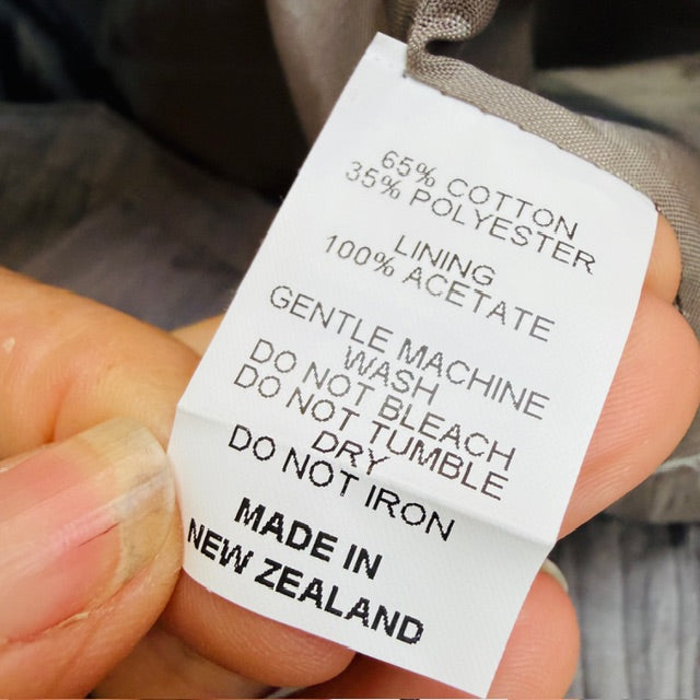 SAS / silver grey a line midi skirt / made in nz / 16 (3911288409099331863)