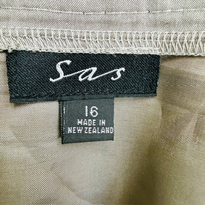 SAS / silver grey a line midi skirt / made in nz / 16 (3911288411144970588)