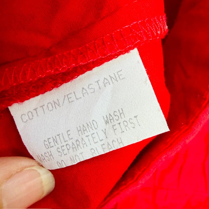 2000s vintage / MADGE / red a line midi skirt / made in nz / s (3911288419543385732)