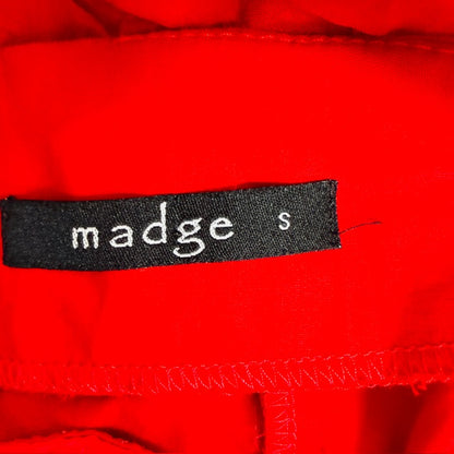 2000s vintage / MADGE / red a line midi skirt / made in nz / s (3911288421457491105)