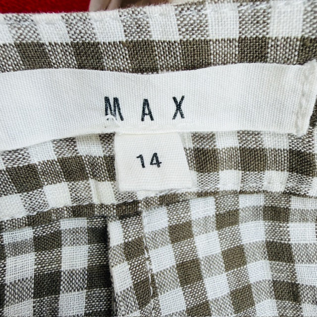 MAX / gingham linen maxi skirt / 14 (3911288434713748235)
