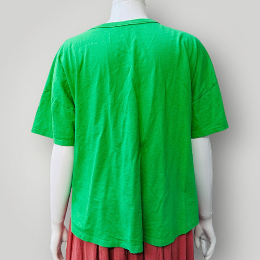 ZARA / bright green tee / s (3911289346297192217)