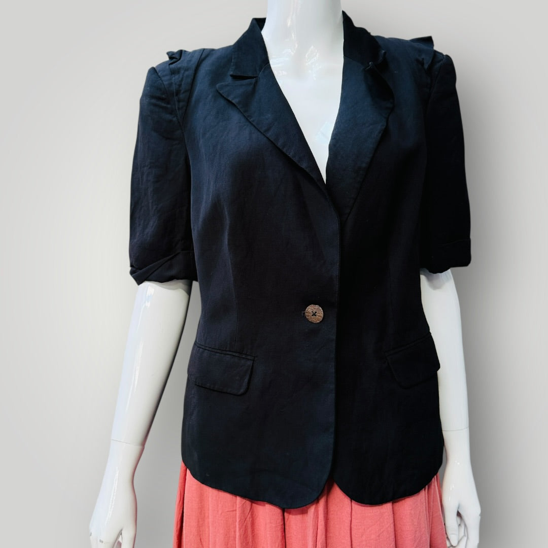 TRELISE COOPER / bell winger keats / short sleeved blazer / s (3911289355224776431)