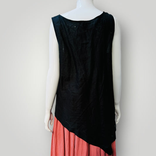 JANE DANIELS / linen tank / 12 / made in nz (3911289363949442801)