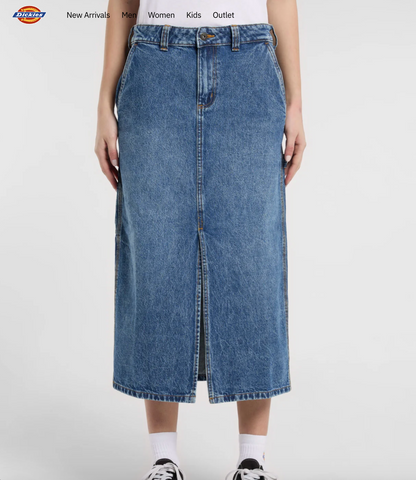 DICKIES / long denim skirt / s (3911718504075343925)