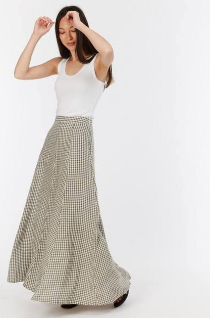 MAX / gingham linen maxi skirt / 14 (3911718781861482779)