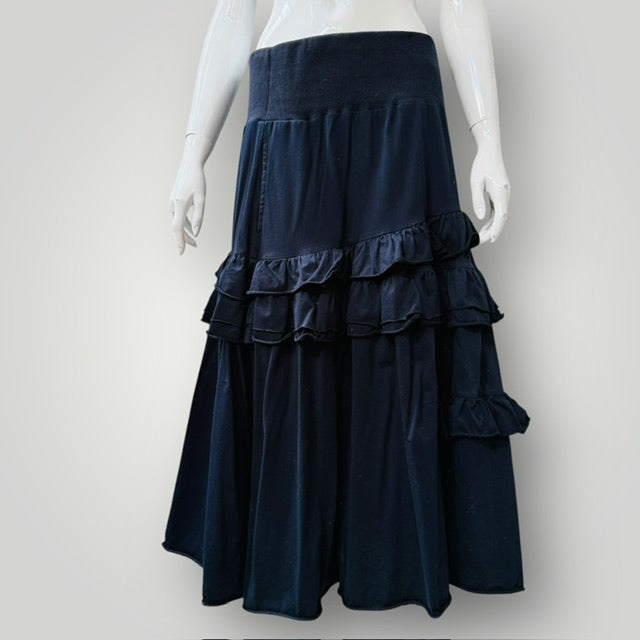 MOOCHI 6 x 7 / 'escalate' a line midi skirt / L (3911741640058158300)