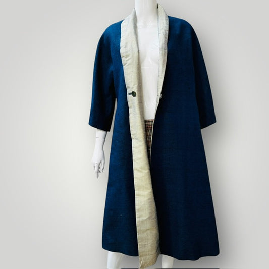 SILK / duster coat / reversible / s/m (3911741665853337241)