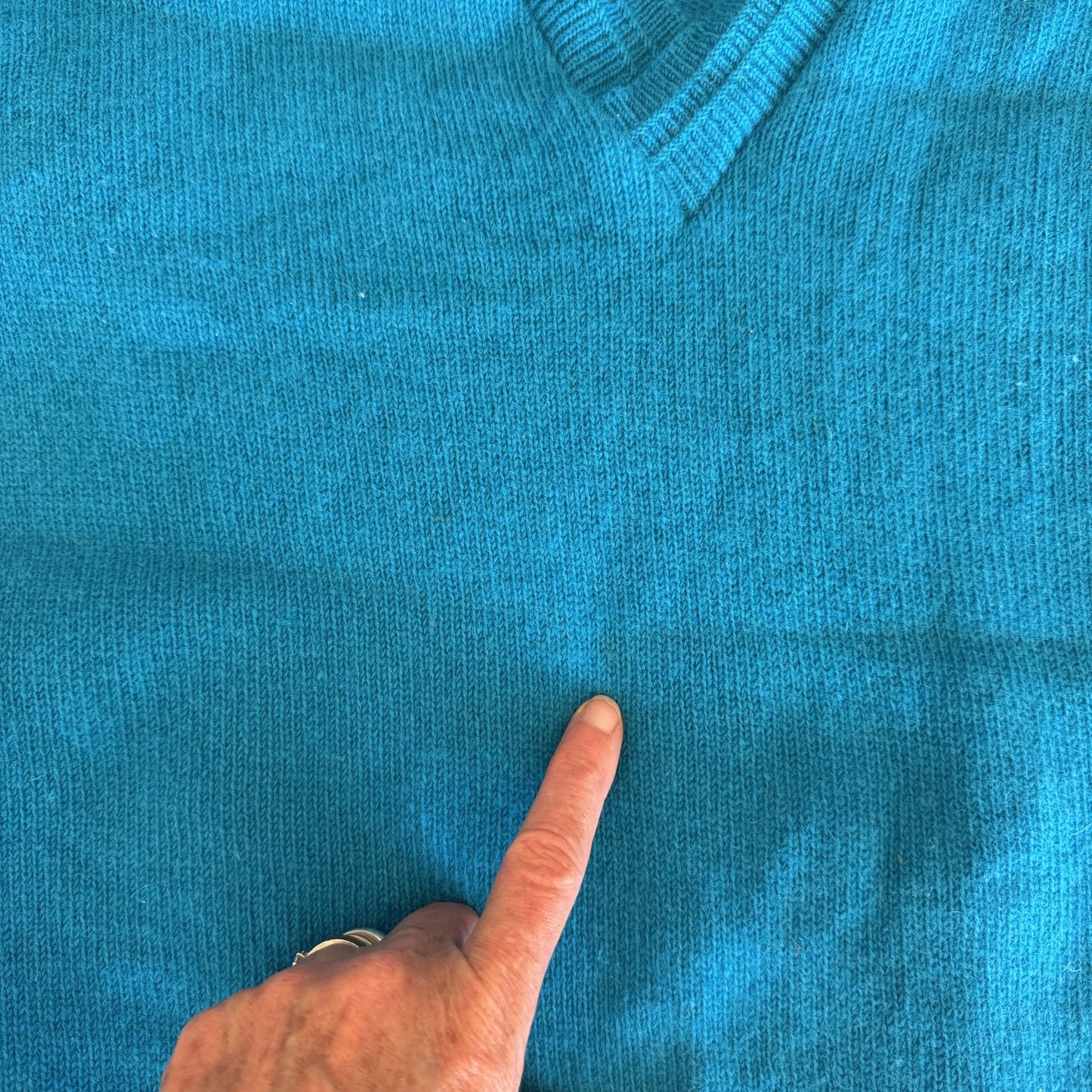 nz vintage / CLASSIFIED / 1990s bright blue wool vest / L (3911794412176873910)