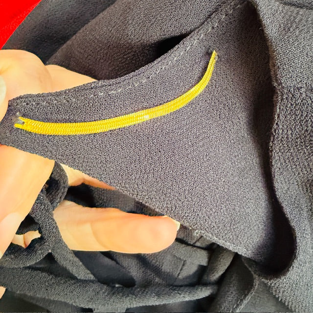 SAINT LAURENT / Open Back Long Sleeve Dress / Black / $5,000rrp (3912247625875719486)