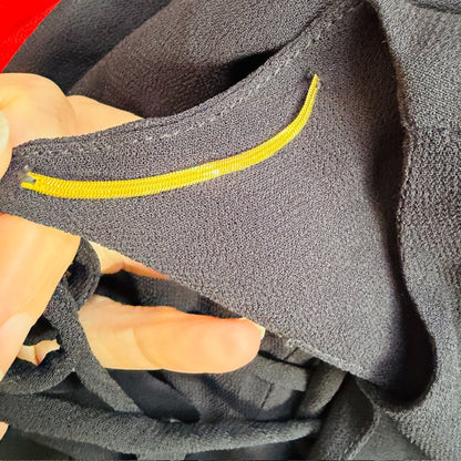 SAINT LAURENT / Open Back Long Sleeve Dress / Black / $5,000rrp (3912247625875719486)